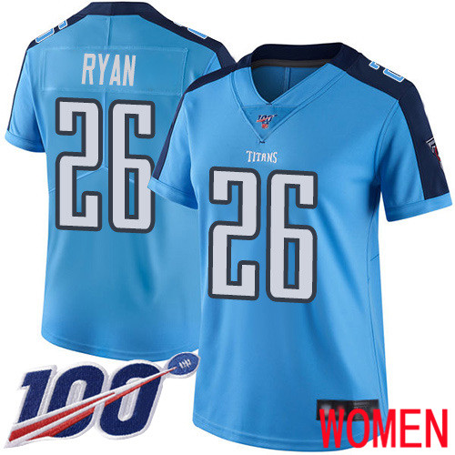 Tennessee Titans Limited Light Blue Women Logan Ryan Jersey NFL Football #26 100th Season Rush Vapor Untouchable